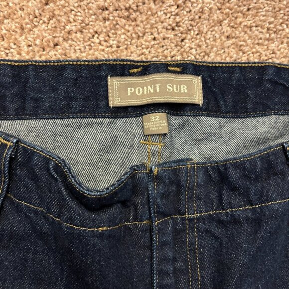 J. Crew Point Sur Jeans Womens 32 Blue Wide Leg Puddle 100% Cotton Made in USA - Picture 5 of 9